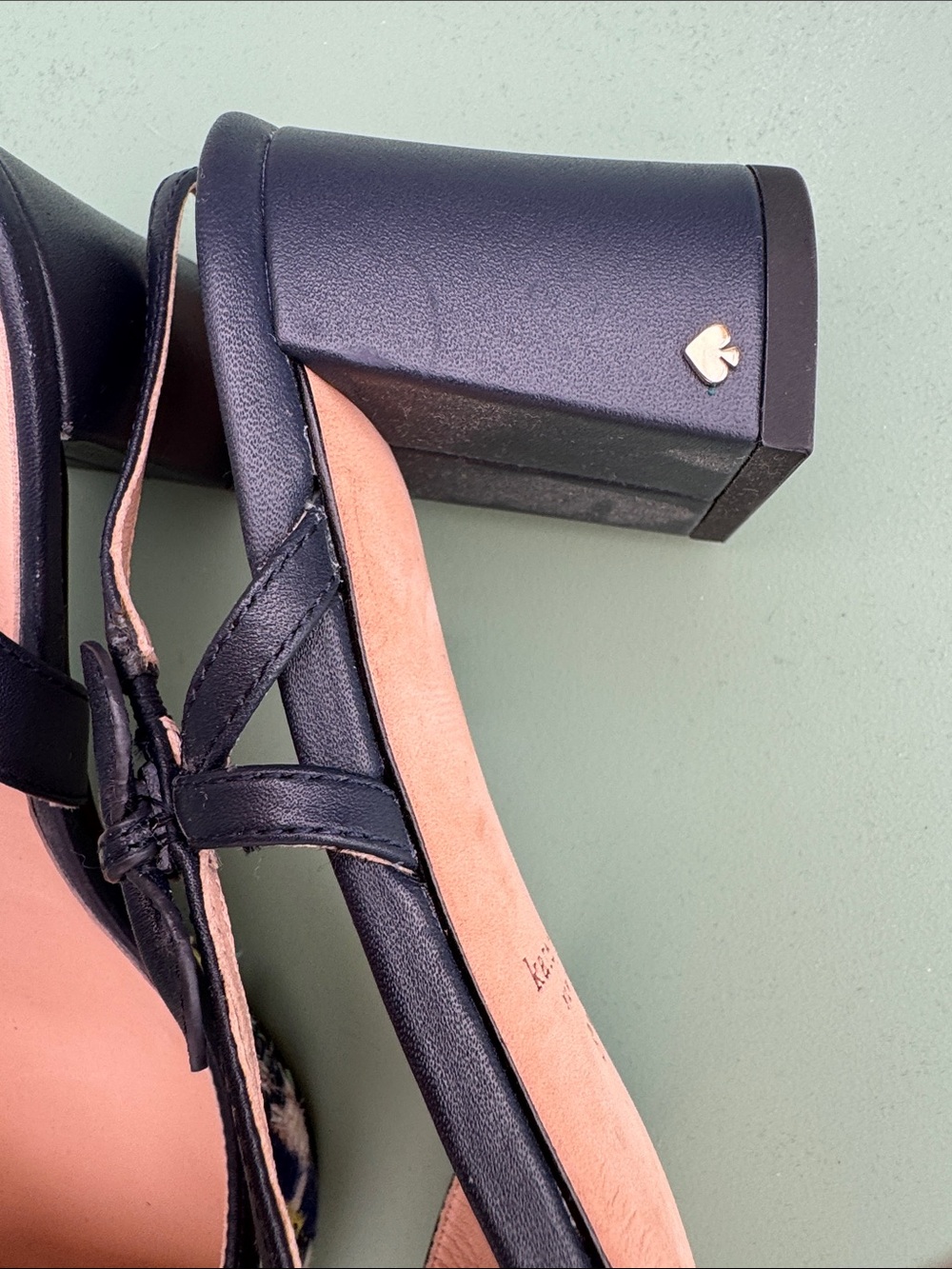kate spade Navy and Multicolor Tweed Pointed Slingback Heels - Picture 6 of 12